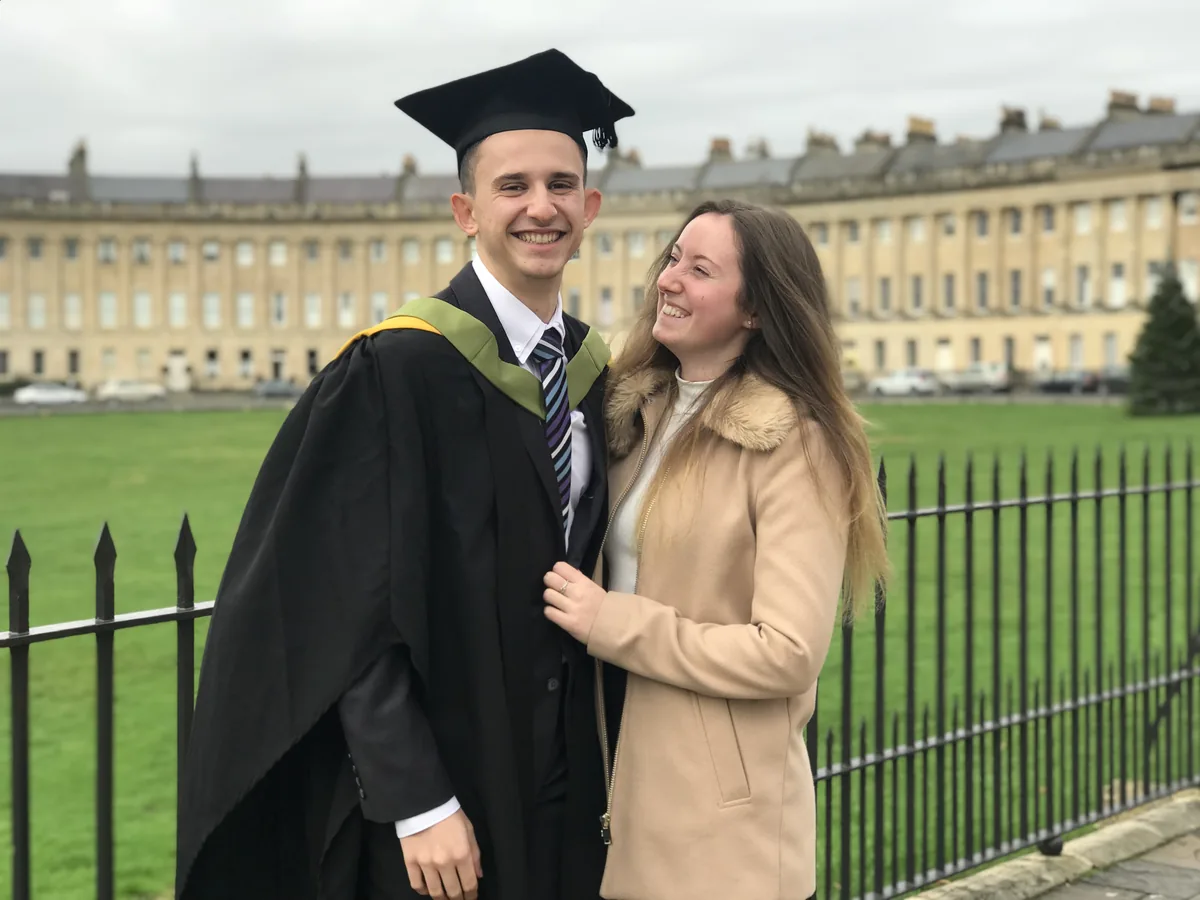 Christian and Millie at Christian's graduation